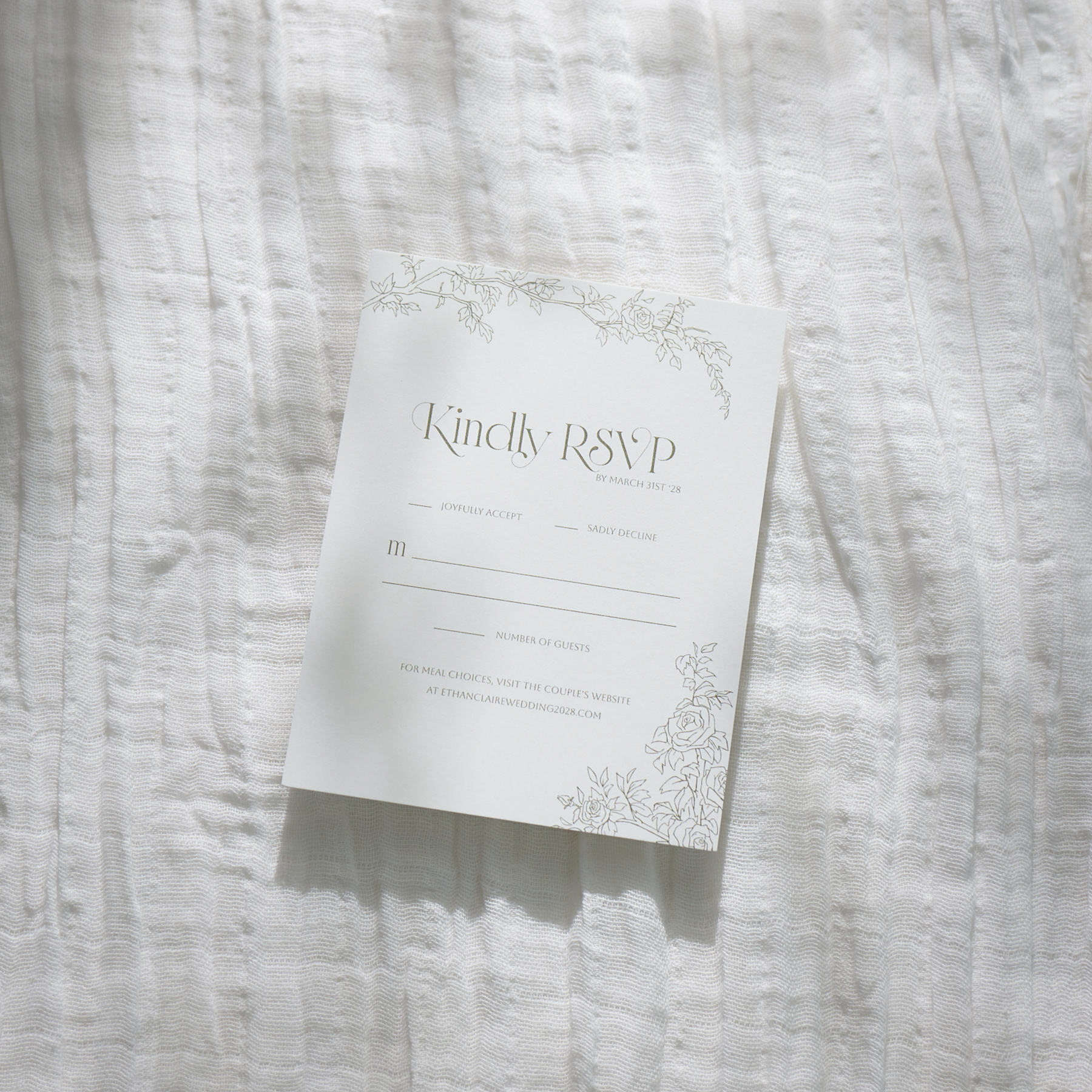 Rose Serenade RSVP Cards