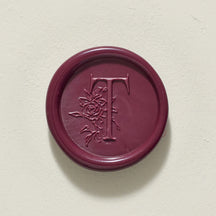 Rose Serenade Single Initial Wax Seal