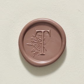 Rose Serenade Single Initial Wax Seal