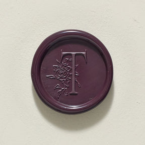 Rose Serenade Single Initial Wax Seal