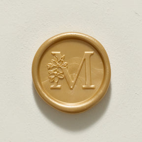 Blossom Single Initial Wax Stamp
