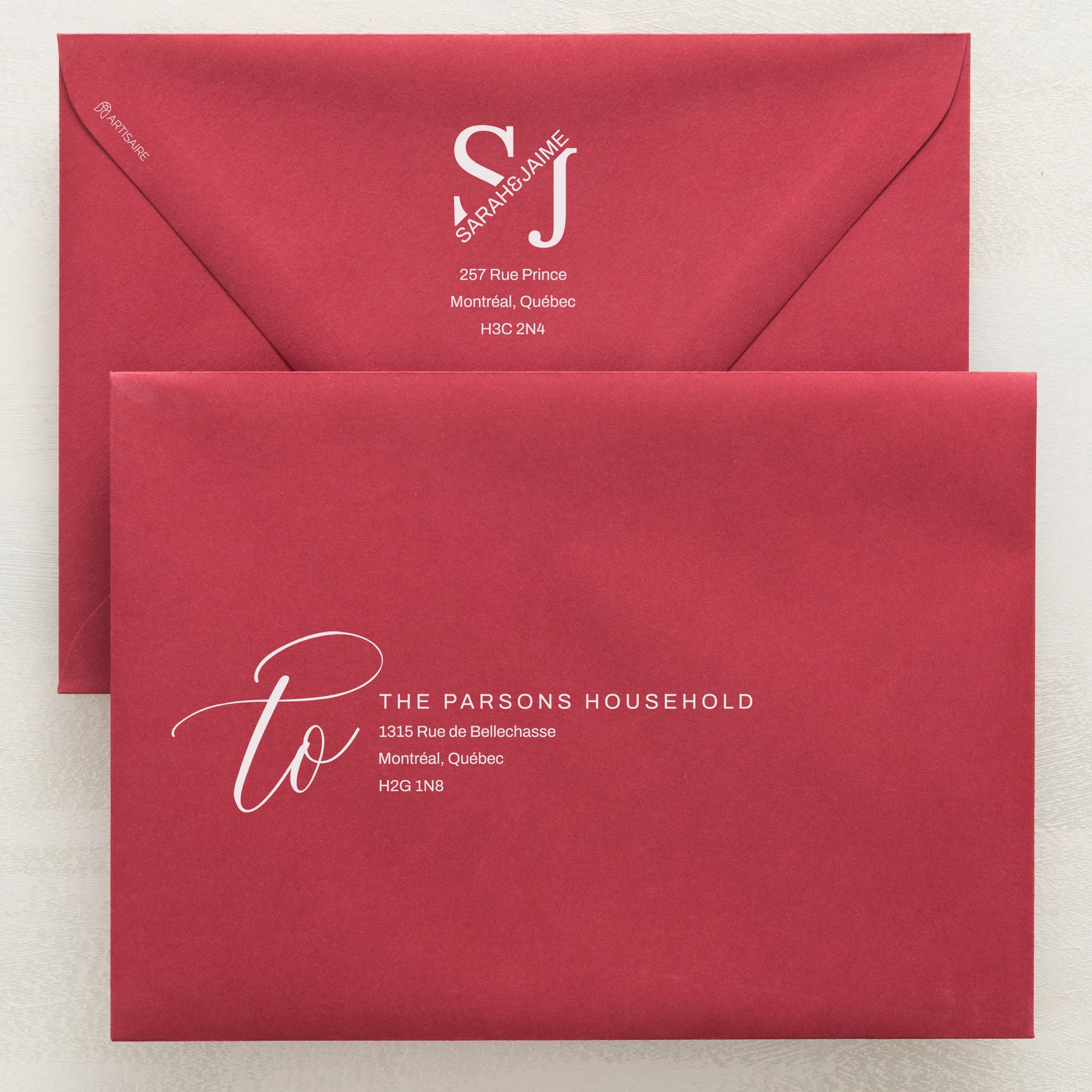 Blossom Addressed Envelopes