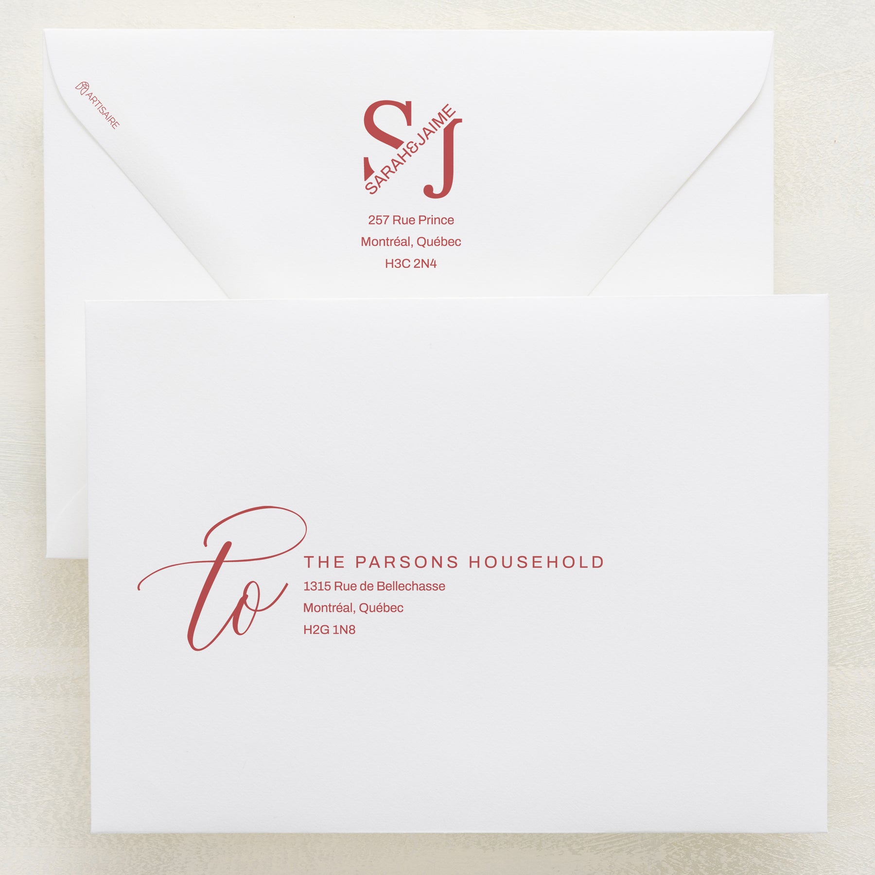 Blossom Addressed Envelopes