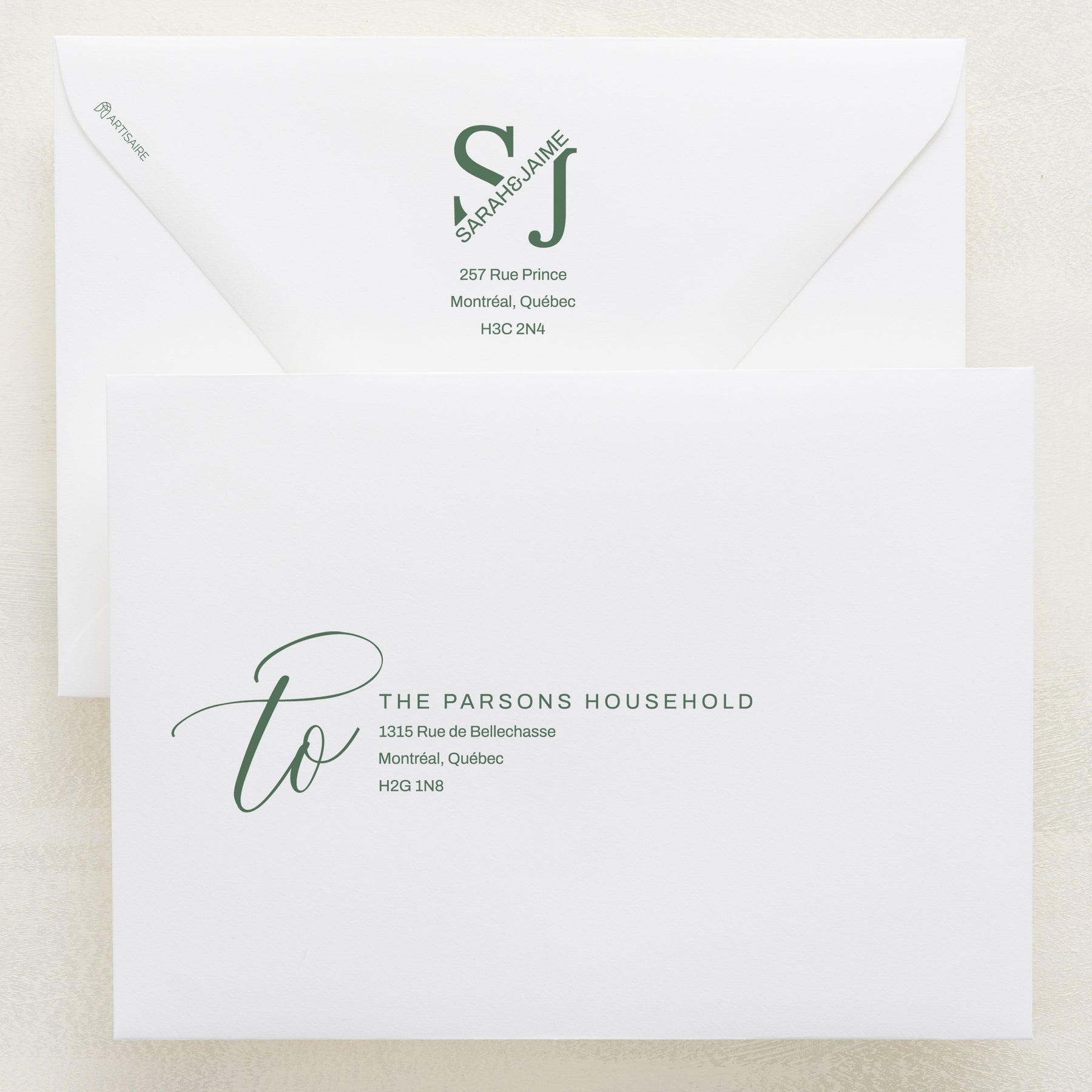 Blossom Addressed Envelopes