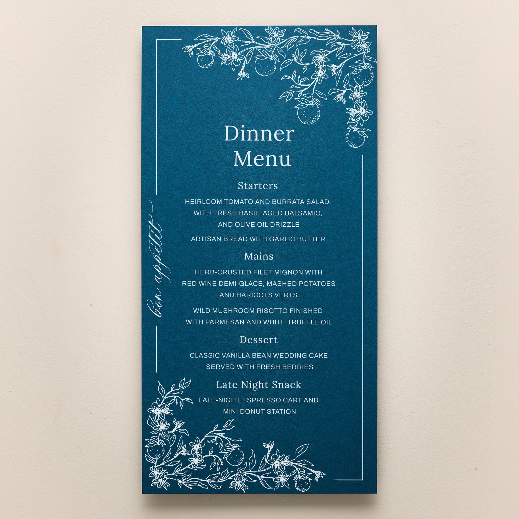 Blossom Menu