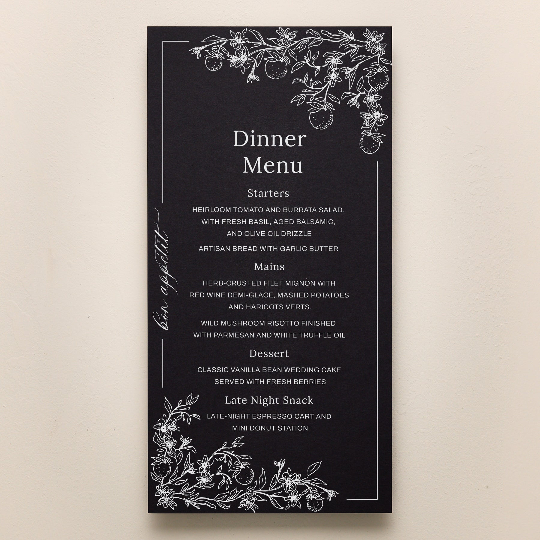 Blossom Menu