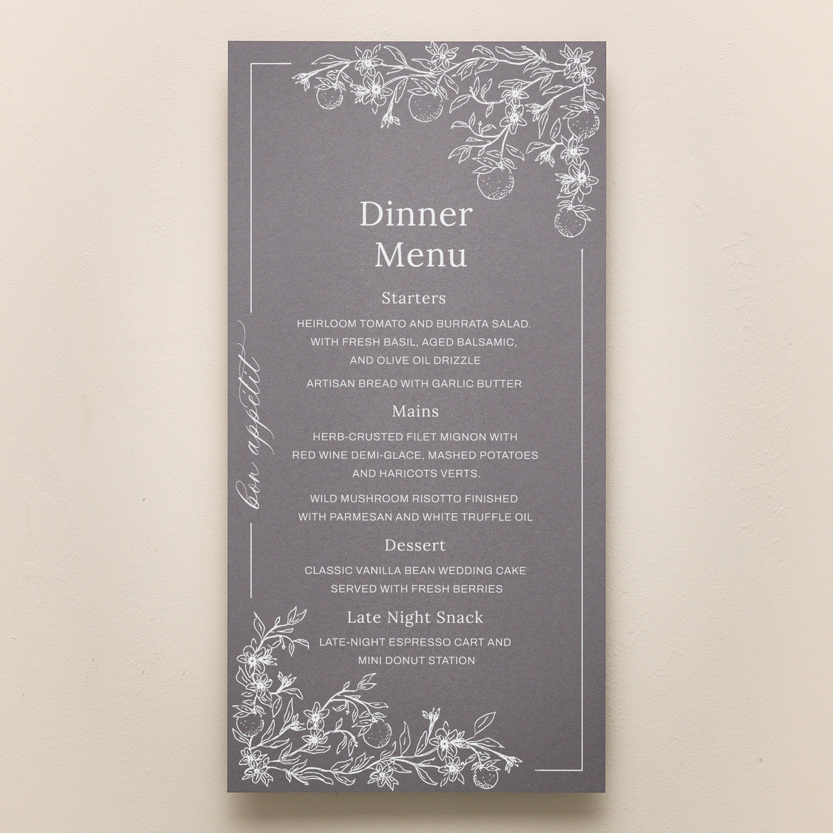 Blossom Menu