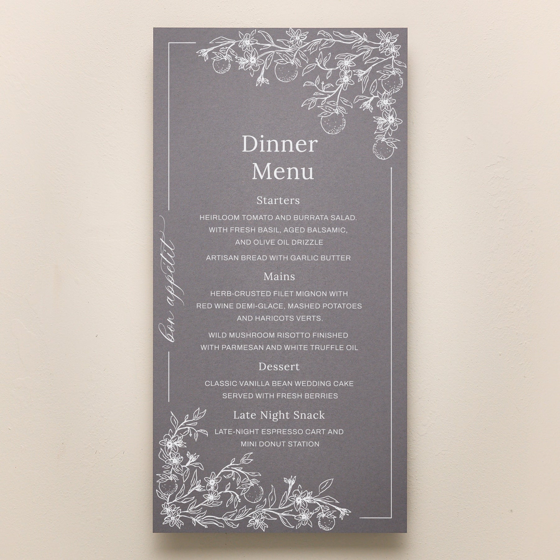 Blossom Menu