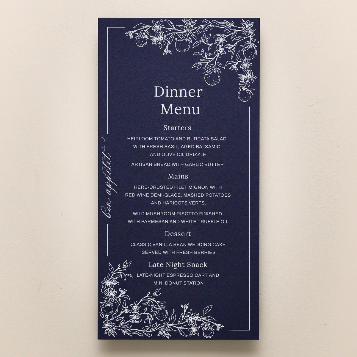 Blossom Menu