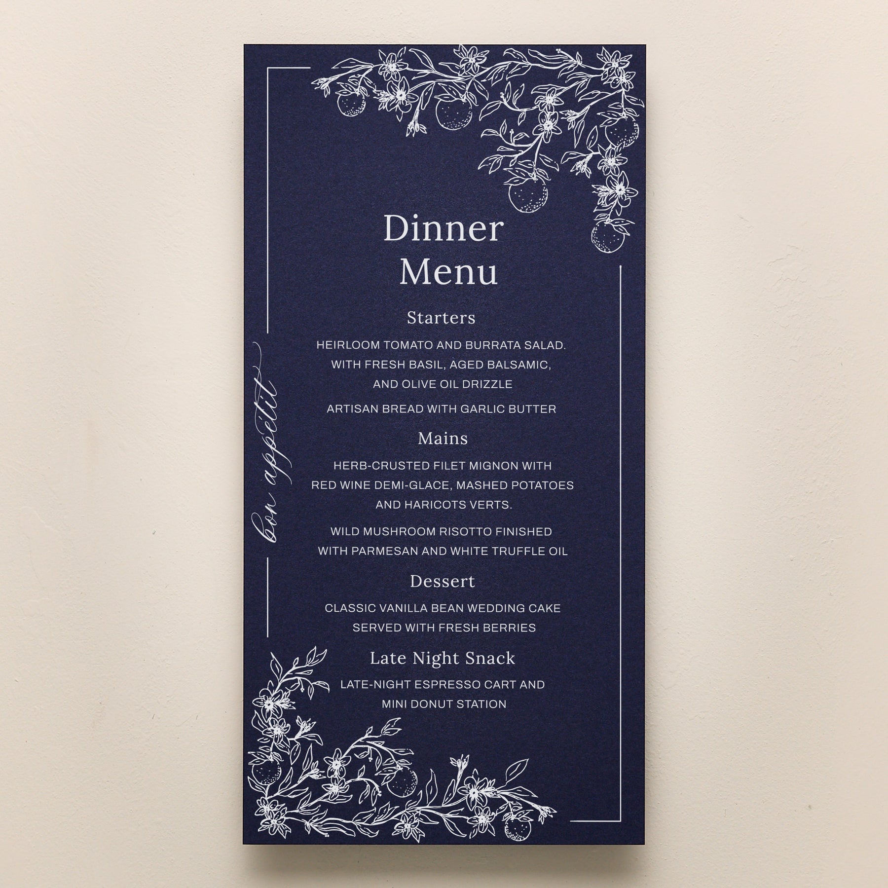 Blossom Menu