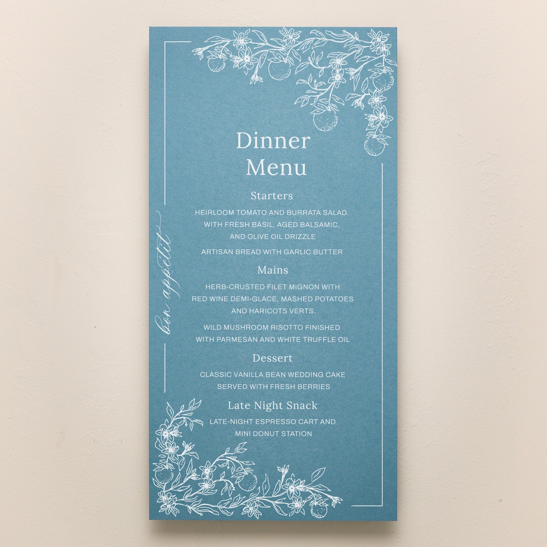 Blossom Menu