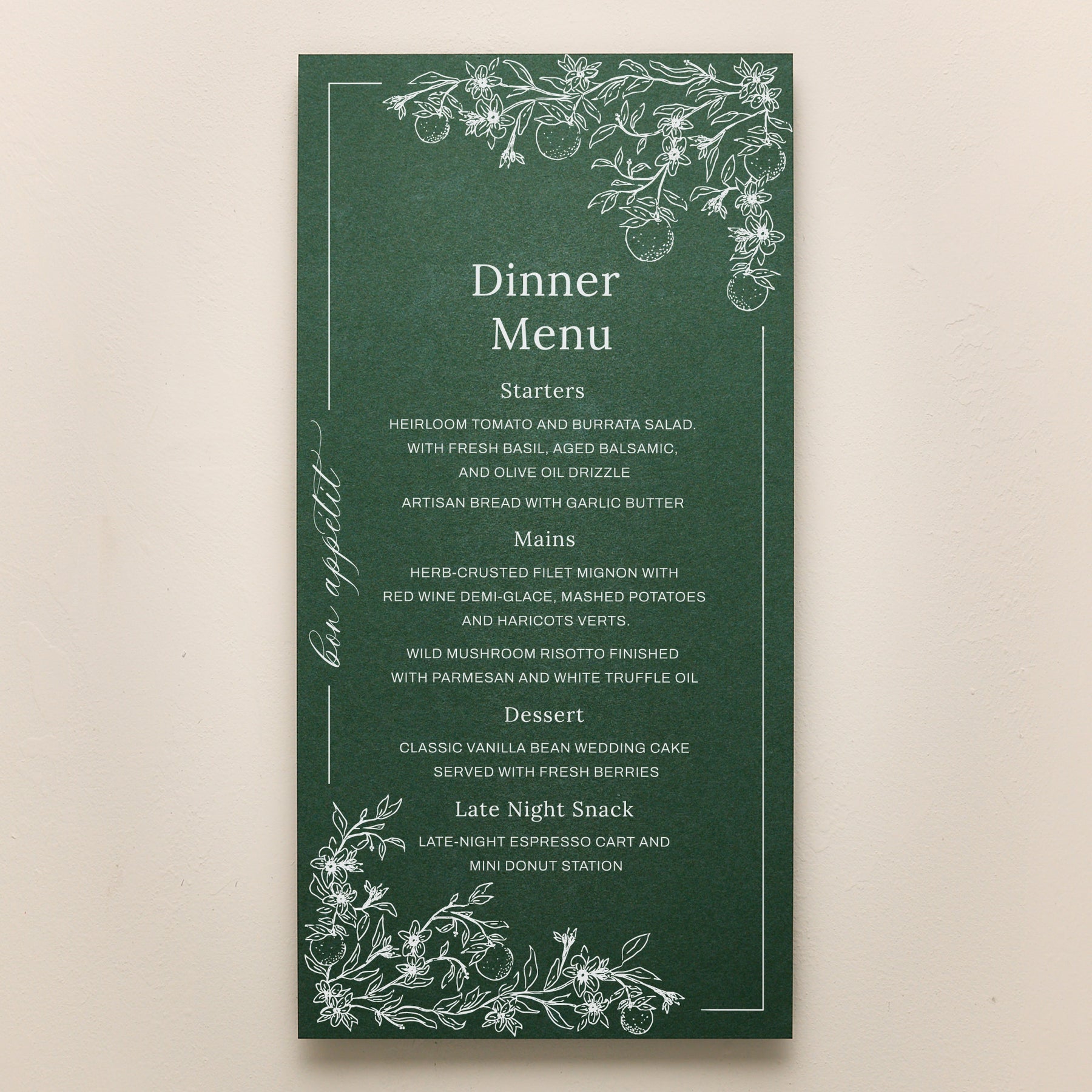 Blossom Menu