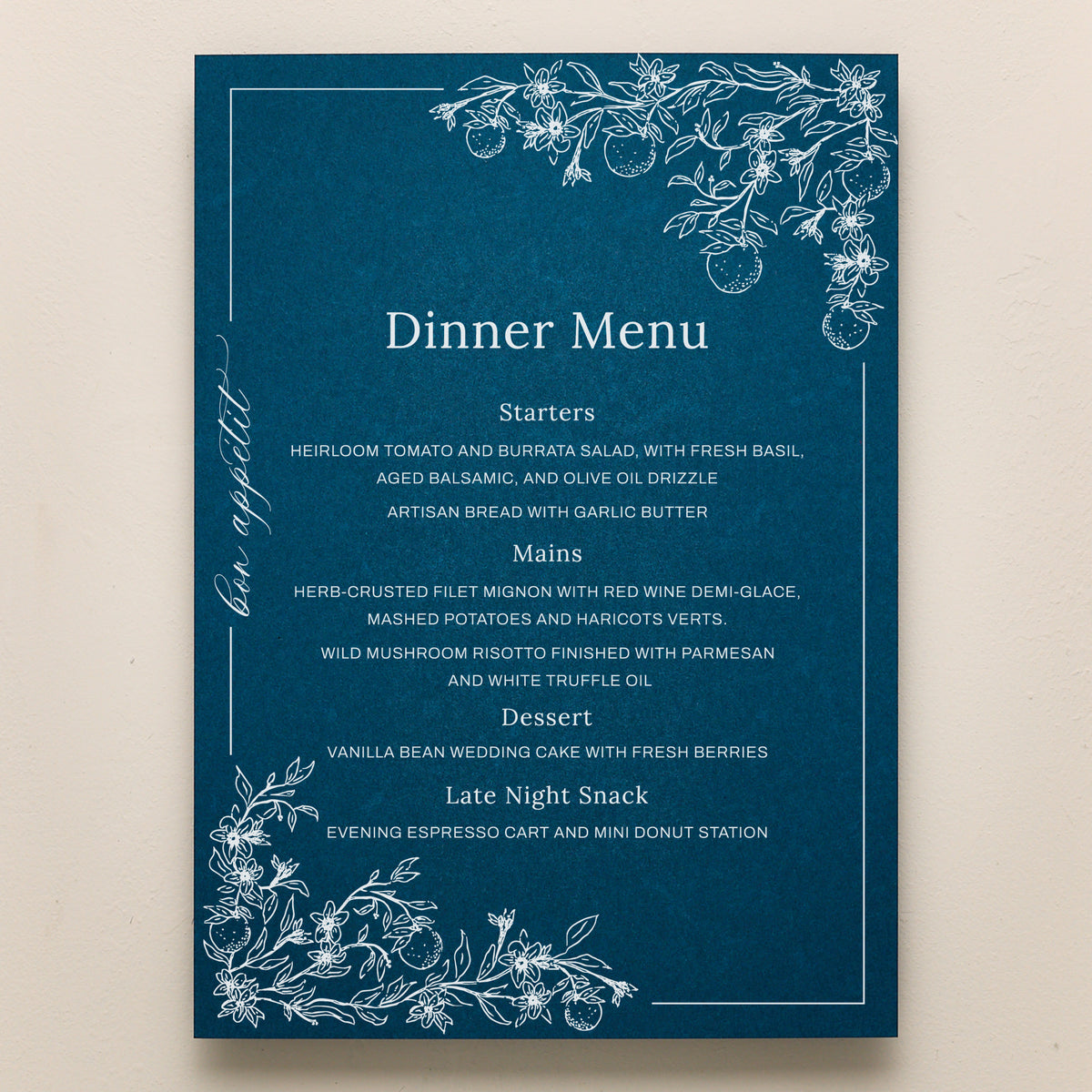 Blossom Menu