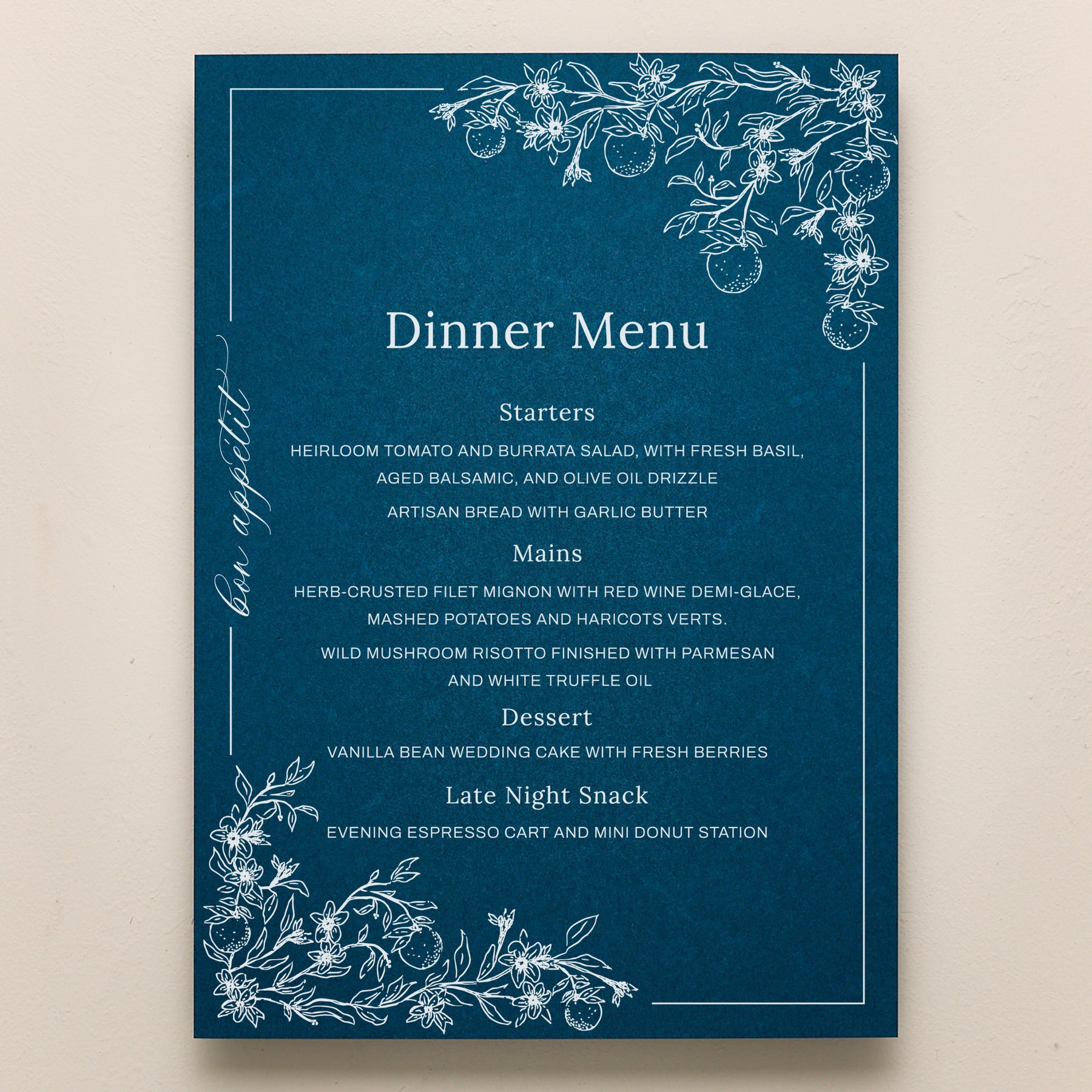 Blossom Menu
