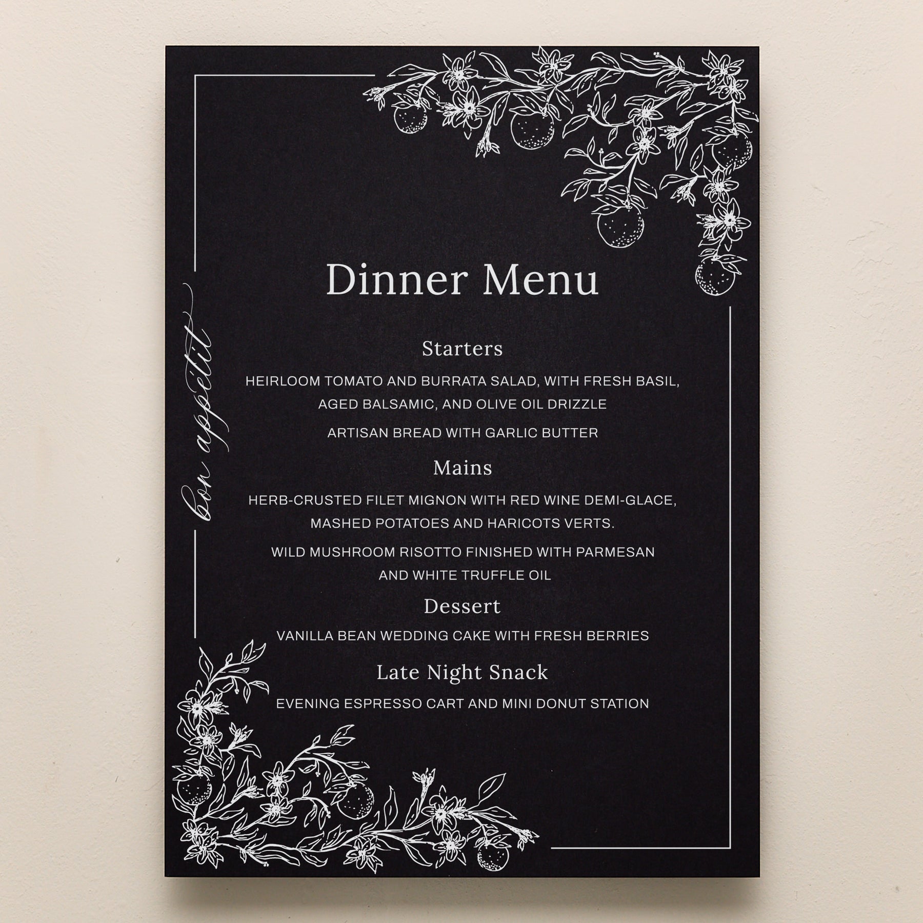 Blossom Menu