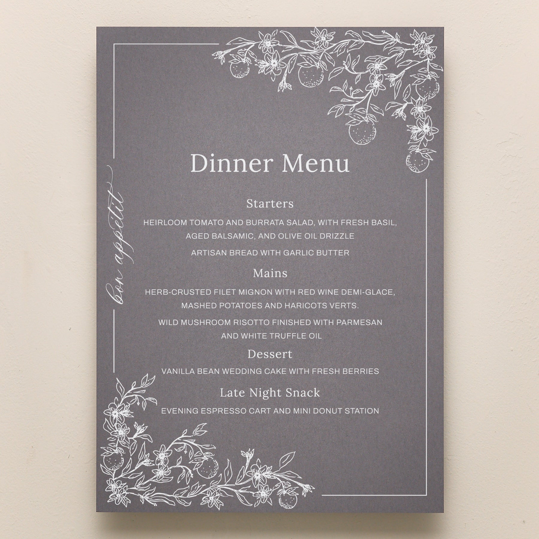 Blossom Menu