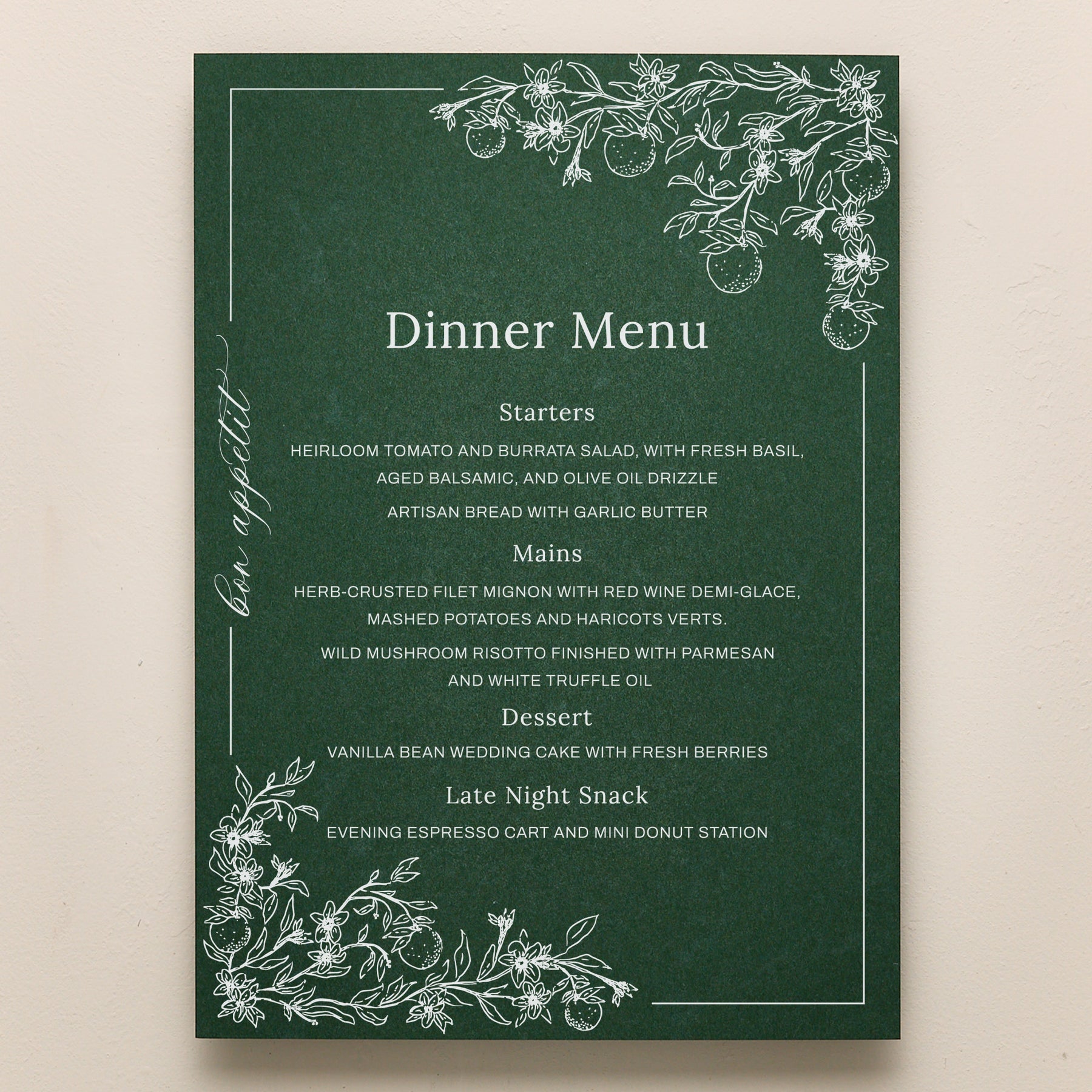 Blossom Menu