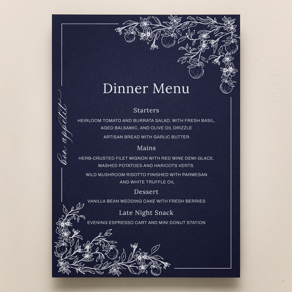 Blossom Menu