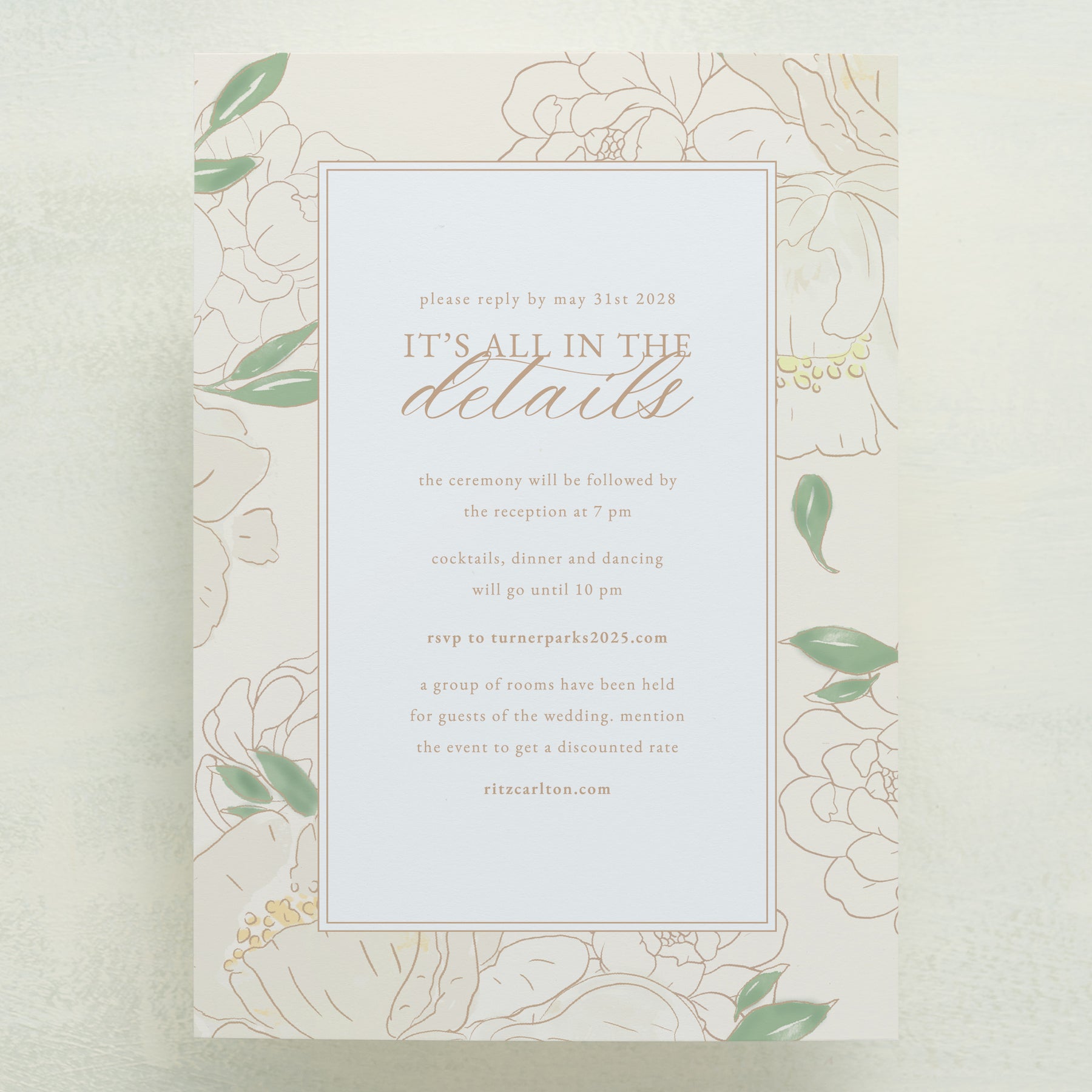 Meadow All In One Wedding Invitations