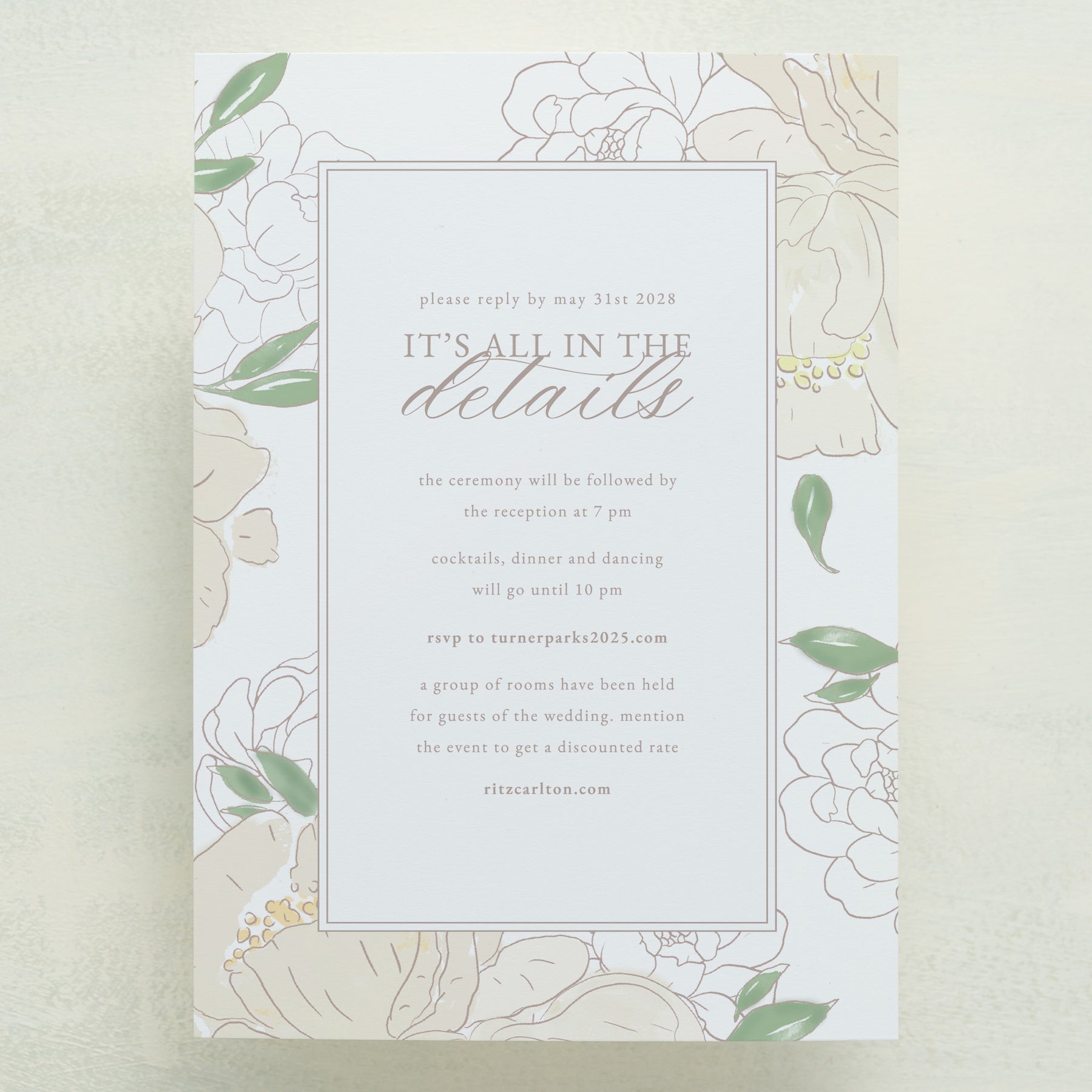 Meadow All In One Wedding Invitations