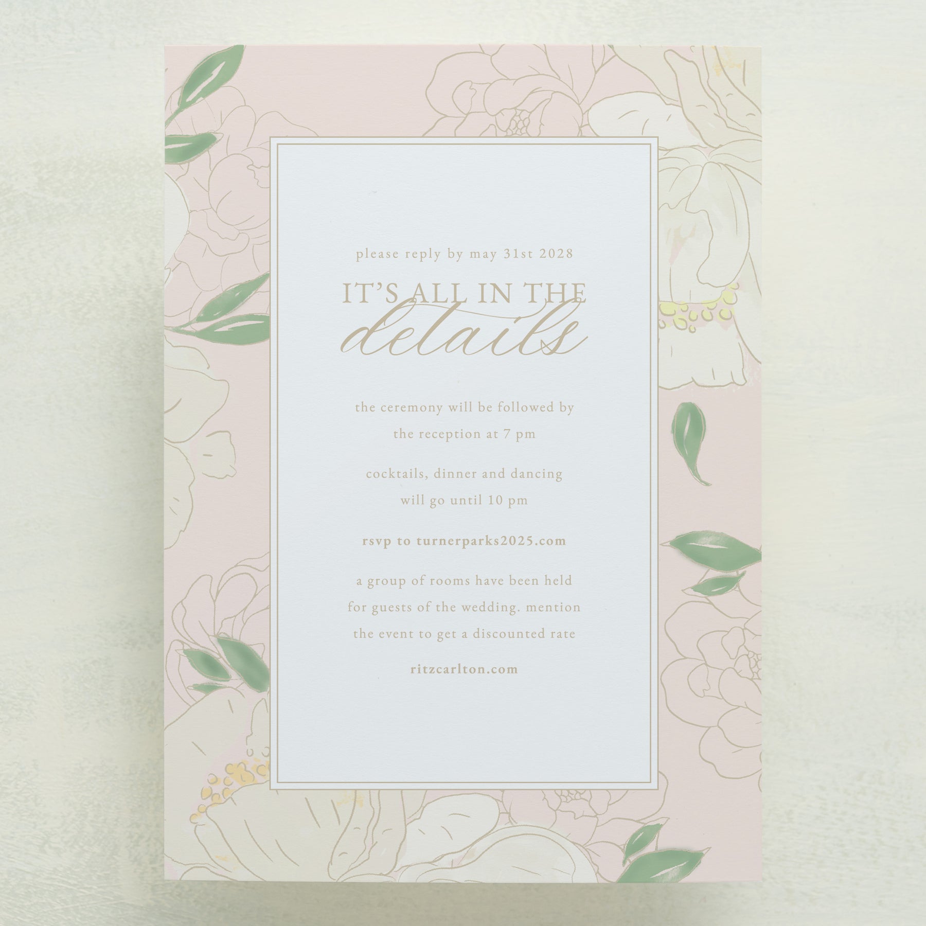 Meadow All In One Wedding Invitations