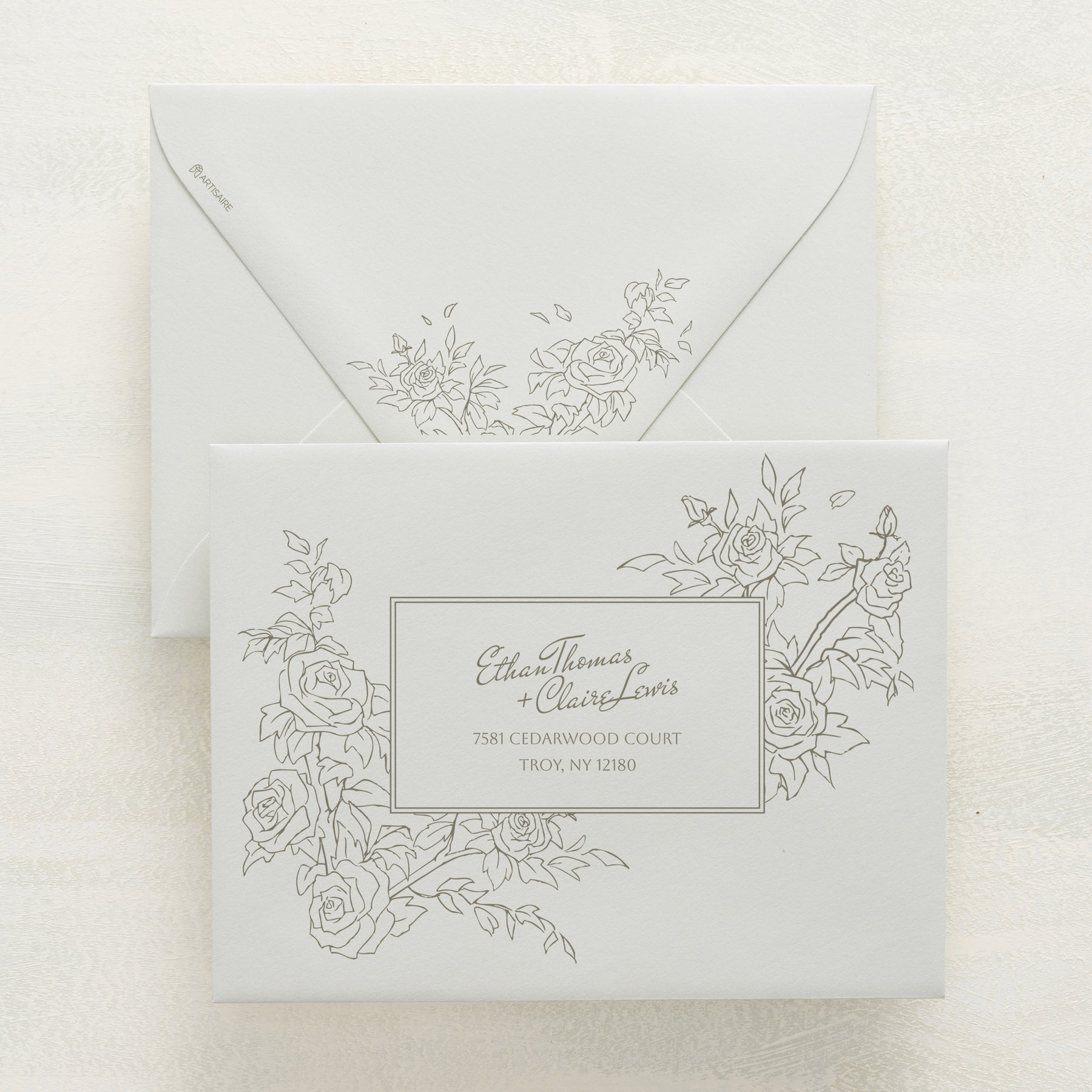 Rose Serenade Reply Envelopes
