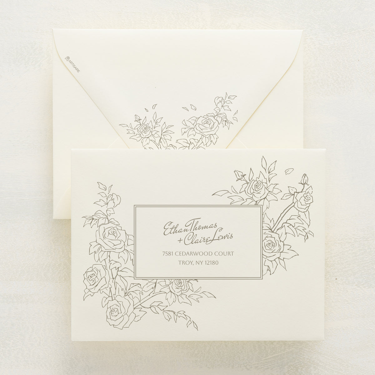 Rose Serenade Reply Envelopes