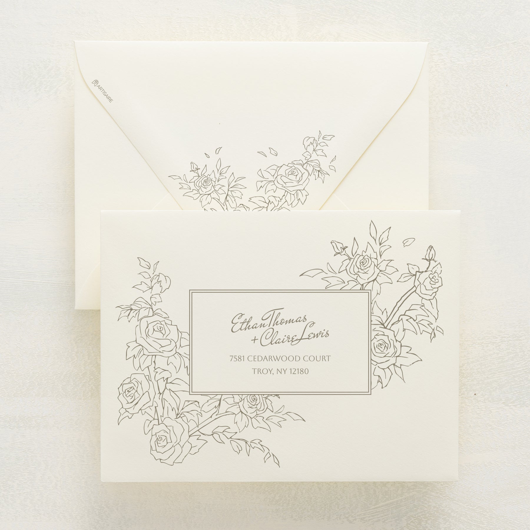 Rose Serenade Reply Envelopes