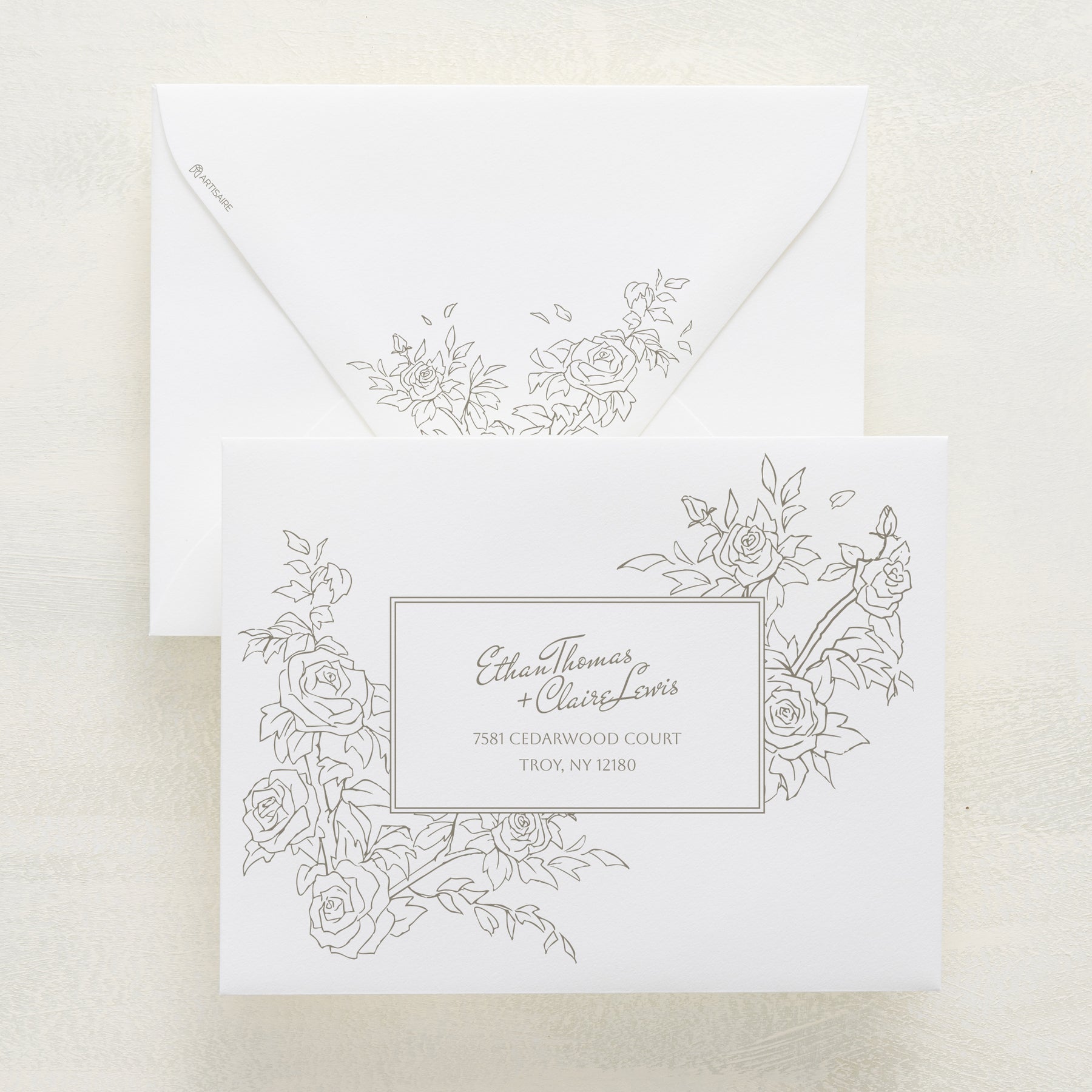 Rose Serenade Reply Envelopes