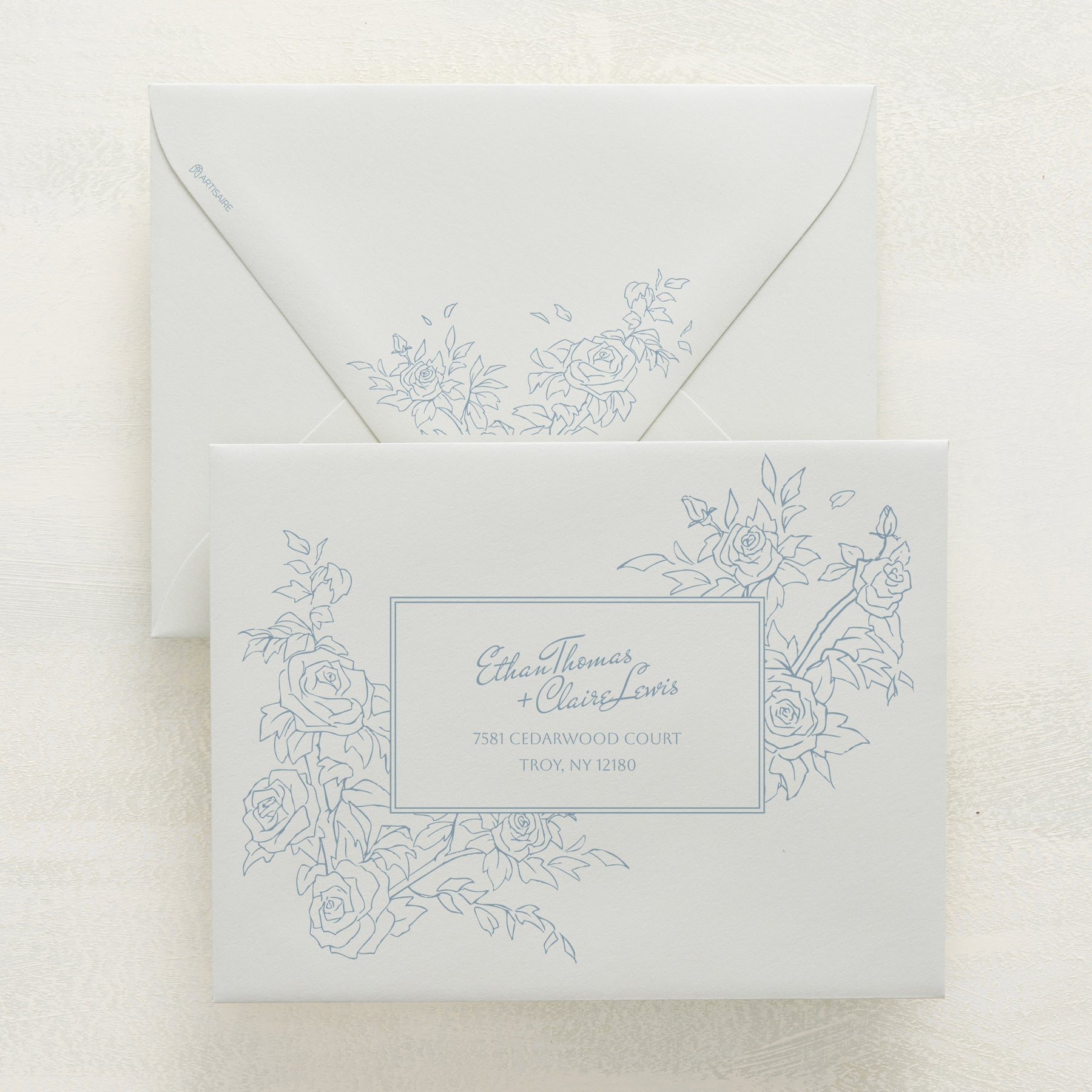 Rose Serenade Reply Envelopes