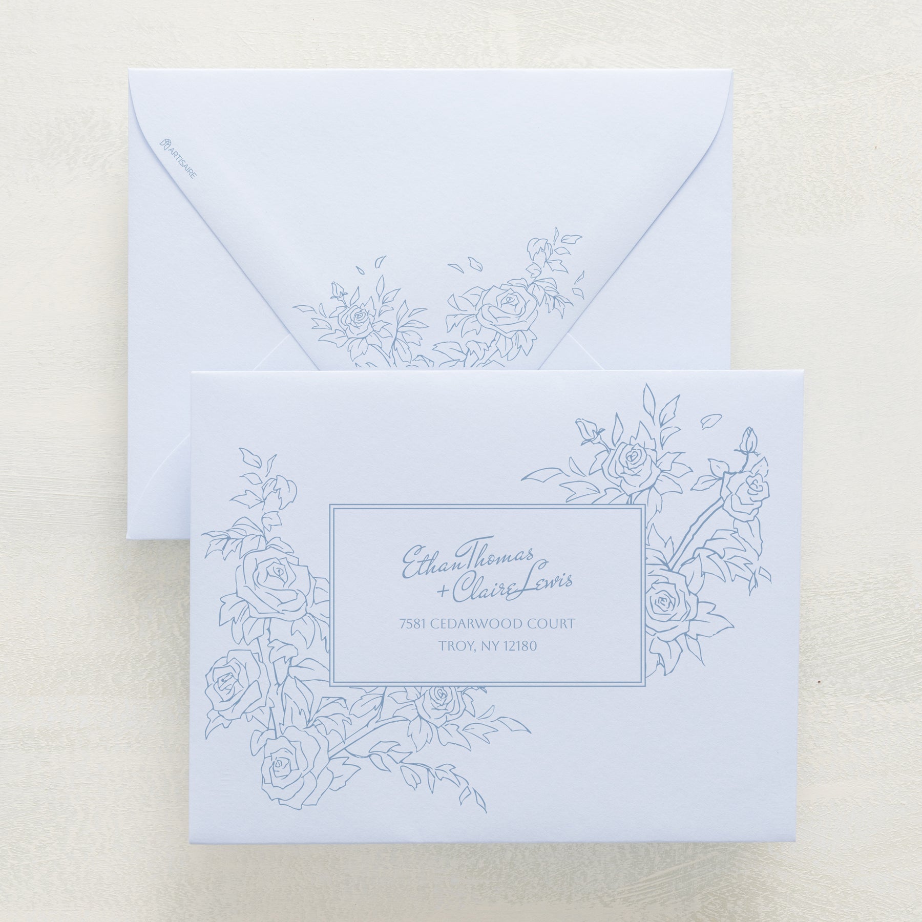 Rose Serenade Reply Envelopes