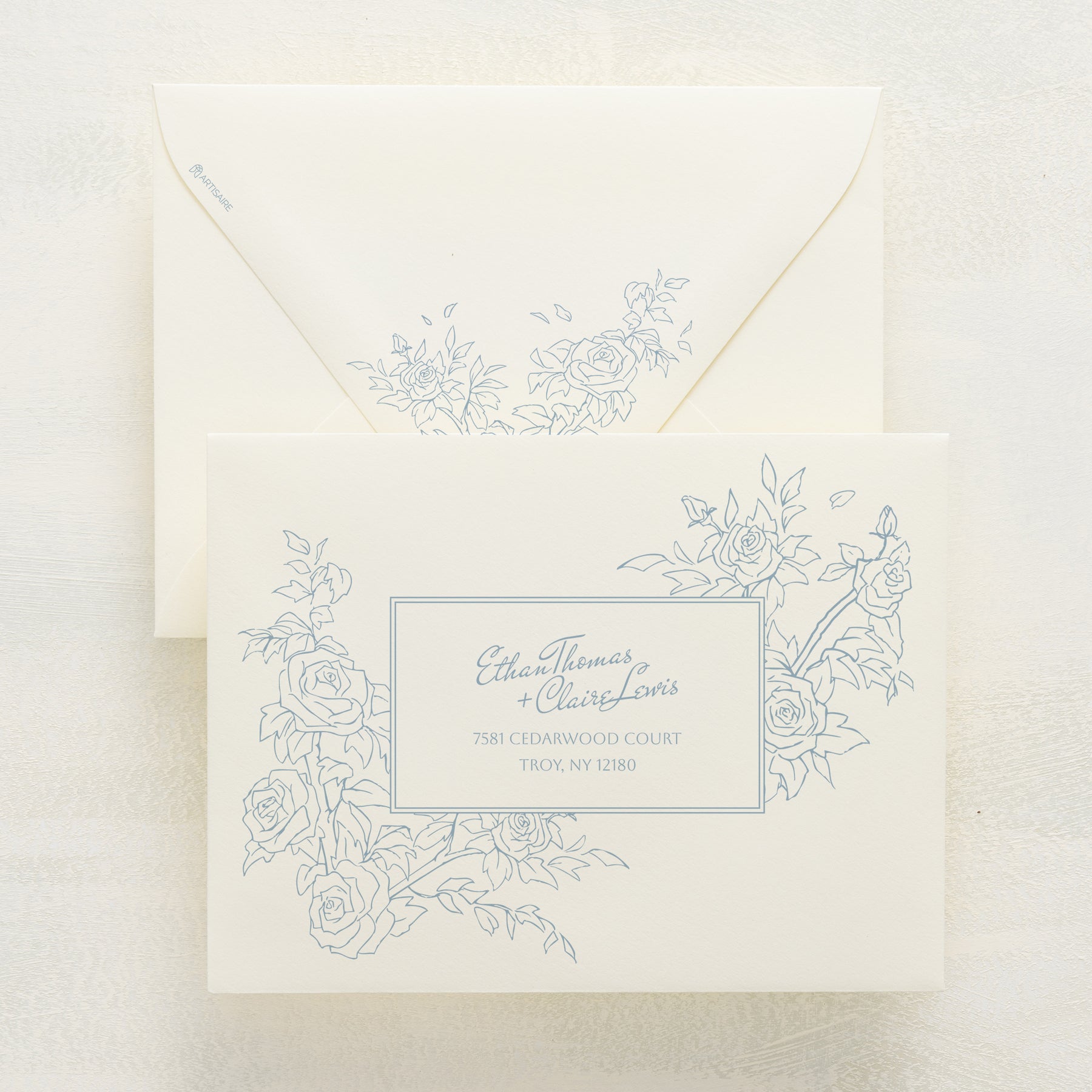 Rose Serenade Reply Envelopes