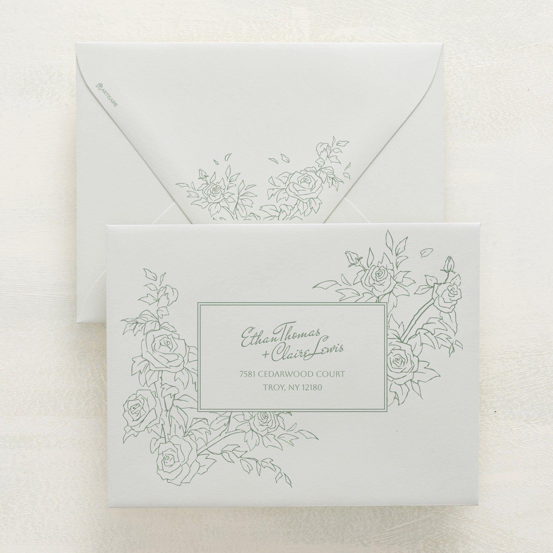 Rose Serenade Reply Envelopes