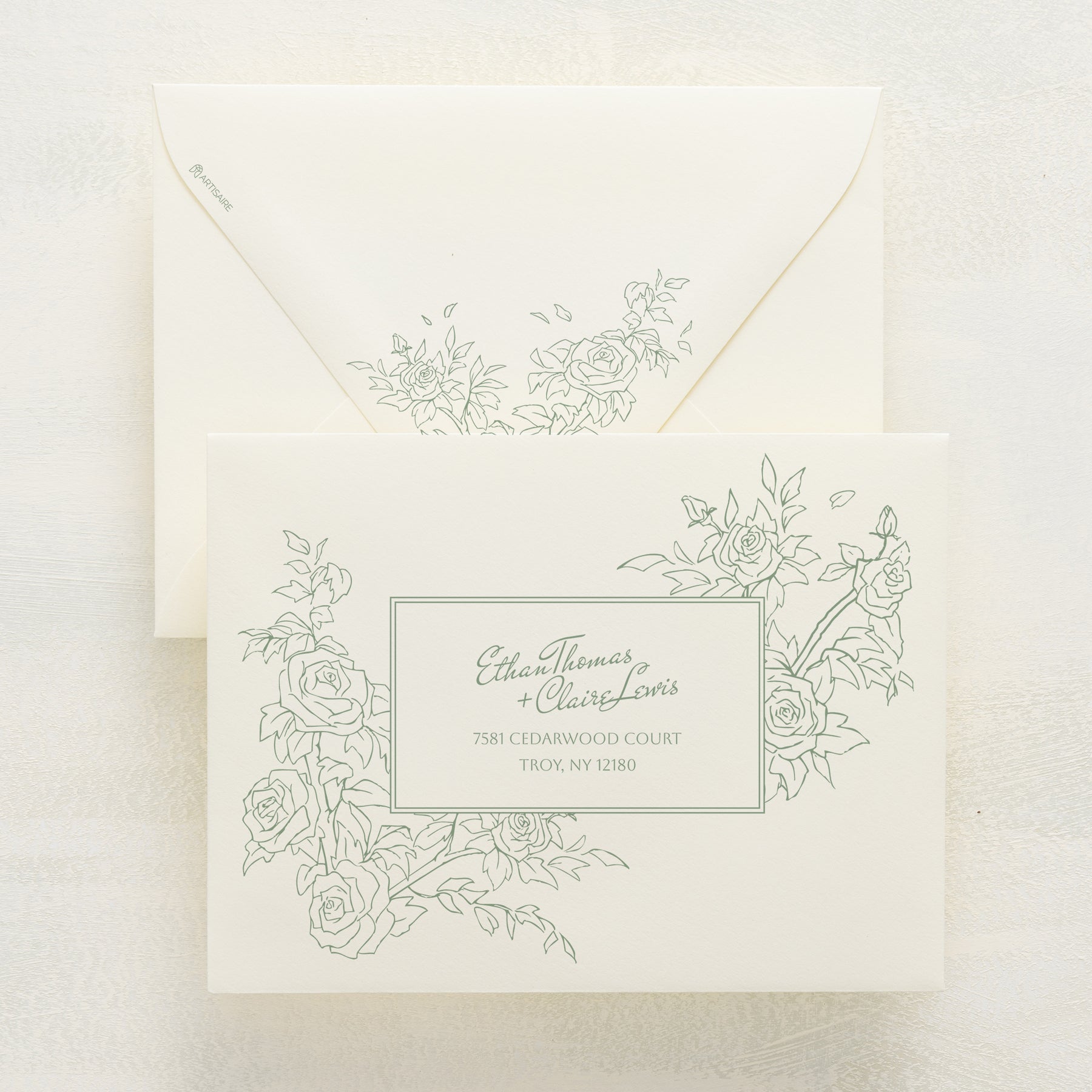 Rose Serenade Reply Envelopes