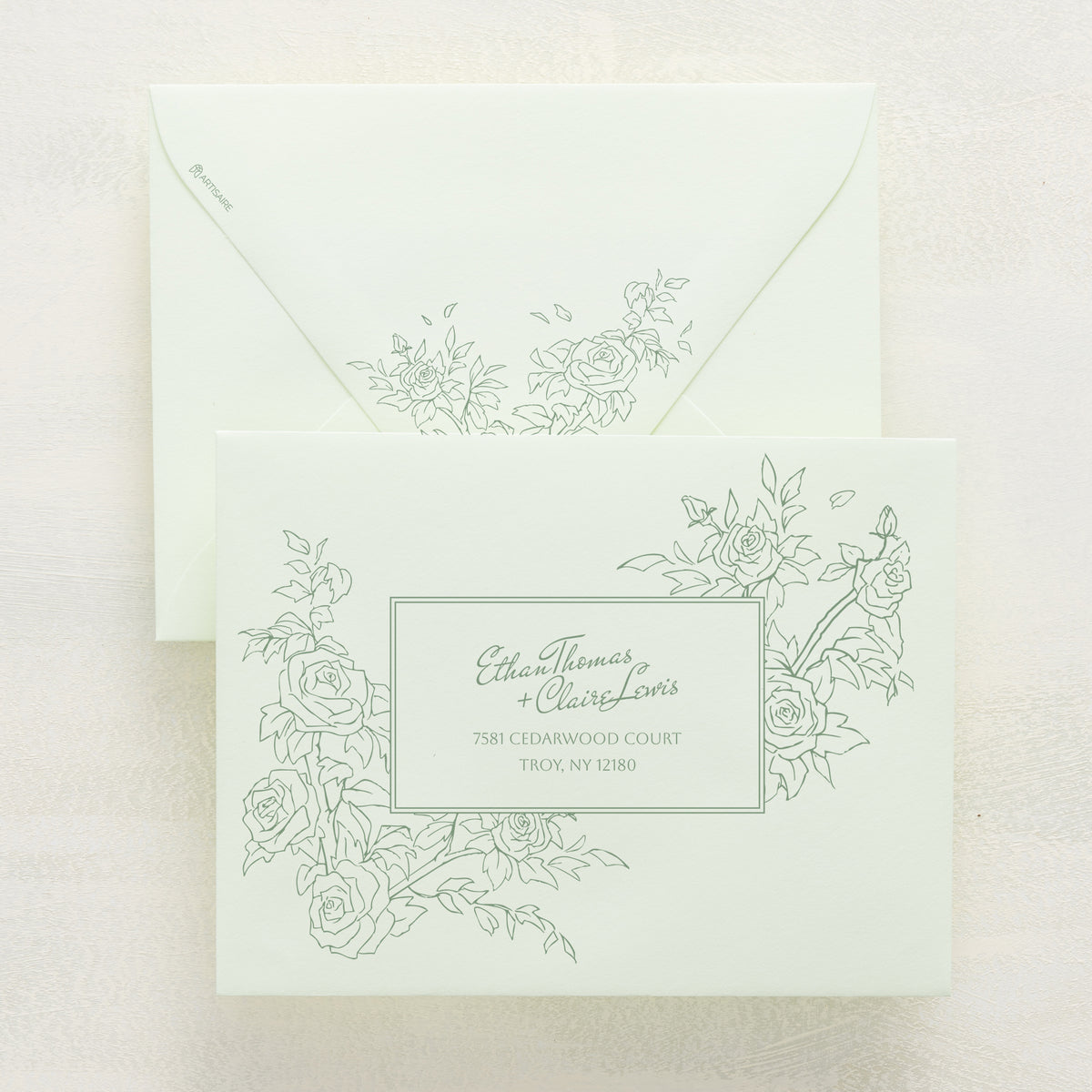 Rose Serenade Reply Envelopes