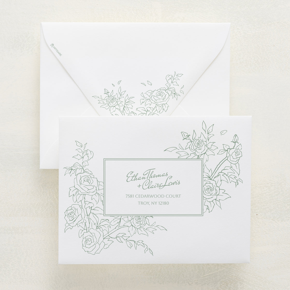 Rose Serenade Reply Envelopes