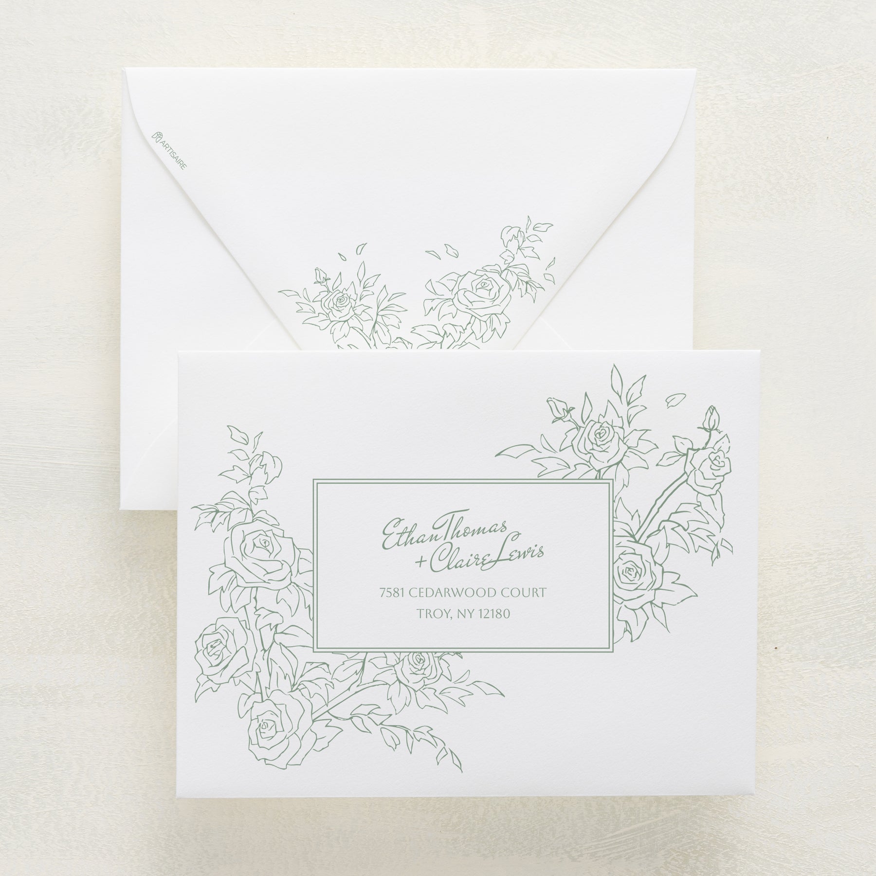 Rose Serenade Reply Envelopes