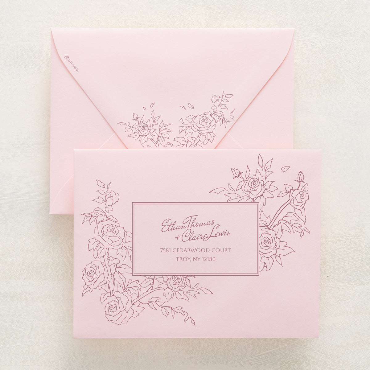 Rose Serenade Reply Envelopes