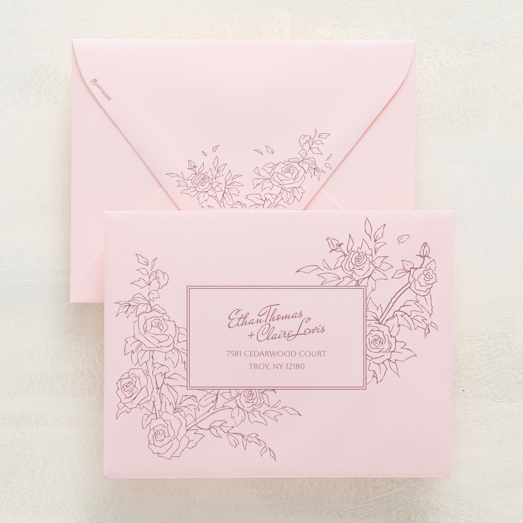Rose Serenade Reply Envelopes