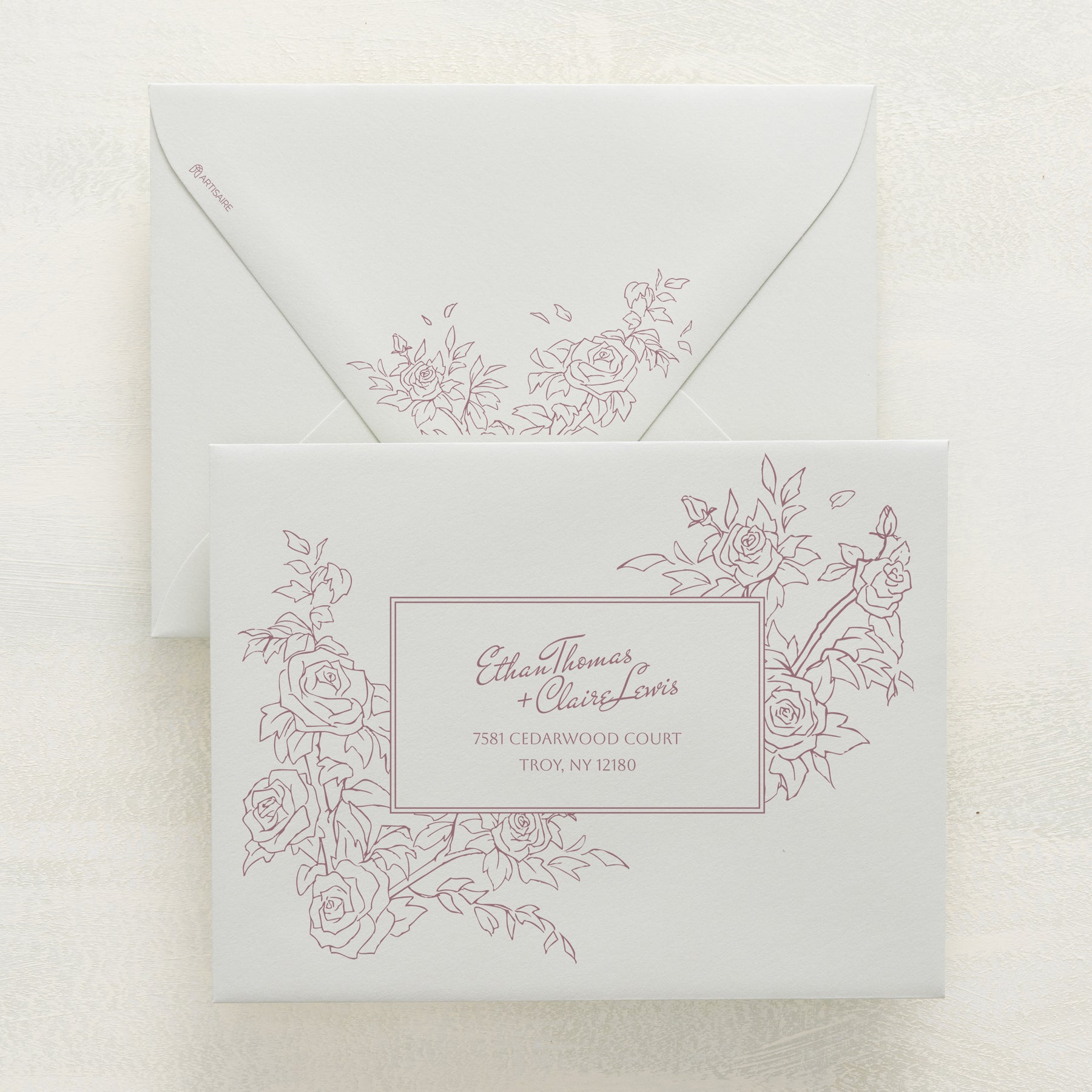 Rose Serenade Reply Envelopes