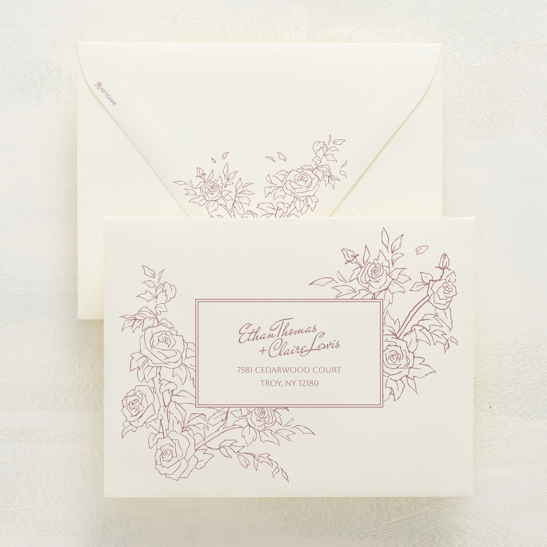 Rose Serenade Reply Envelopes