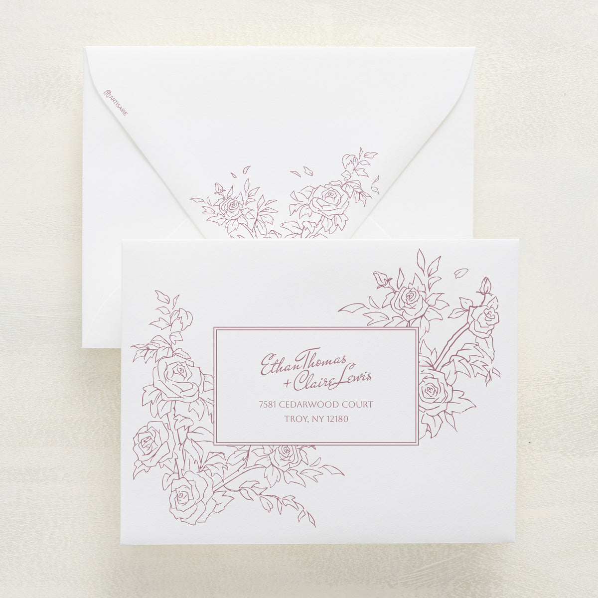 Rose Serenade Reply Envelopes