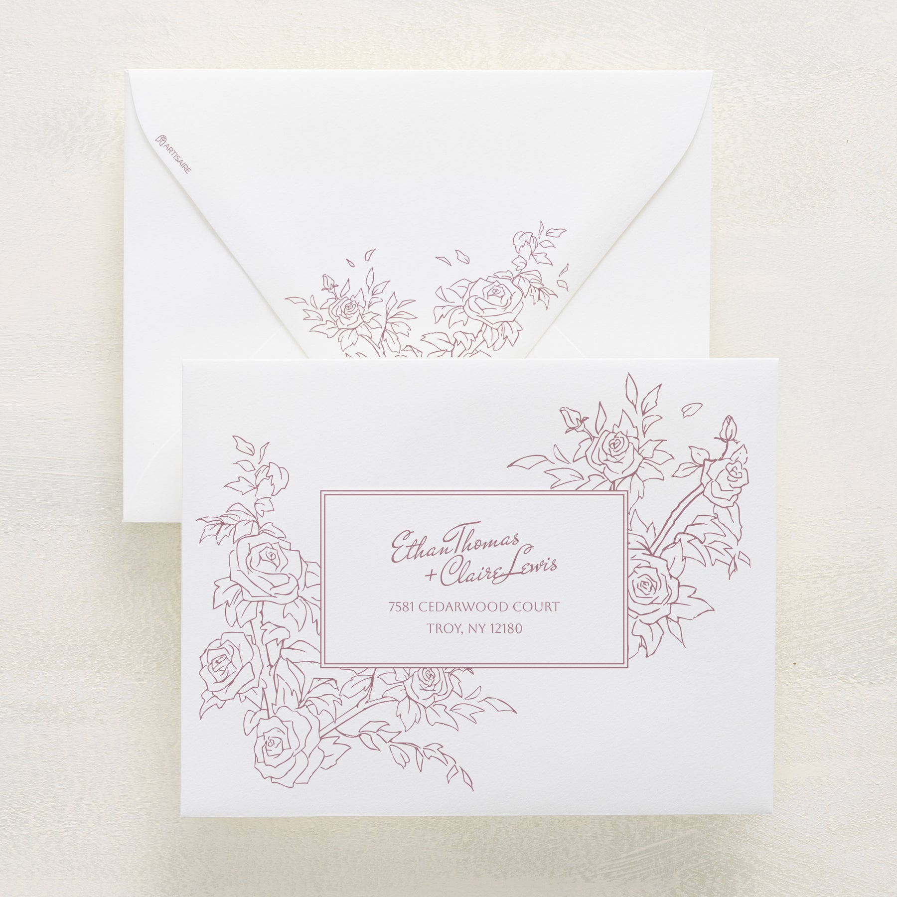 Rose Serenade Reply Envelopes
