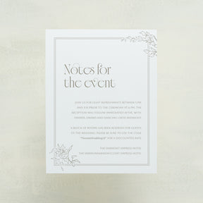 Rose Serenade Details Card