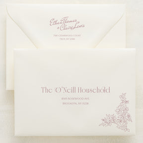 Rose Serenade Addressed Envelopes