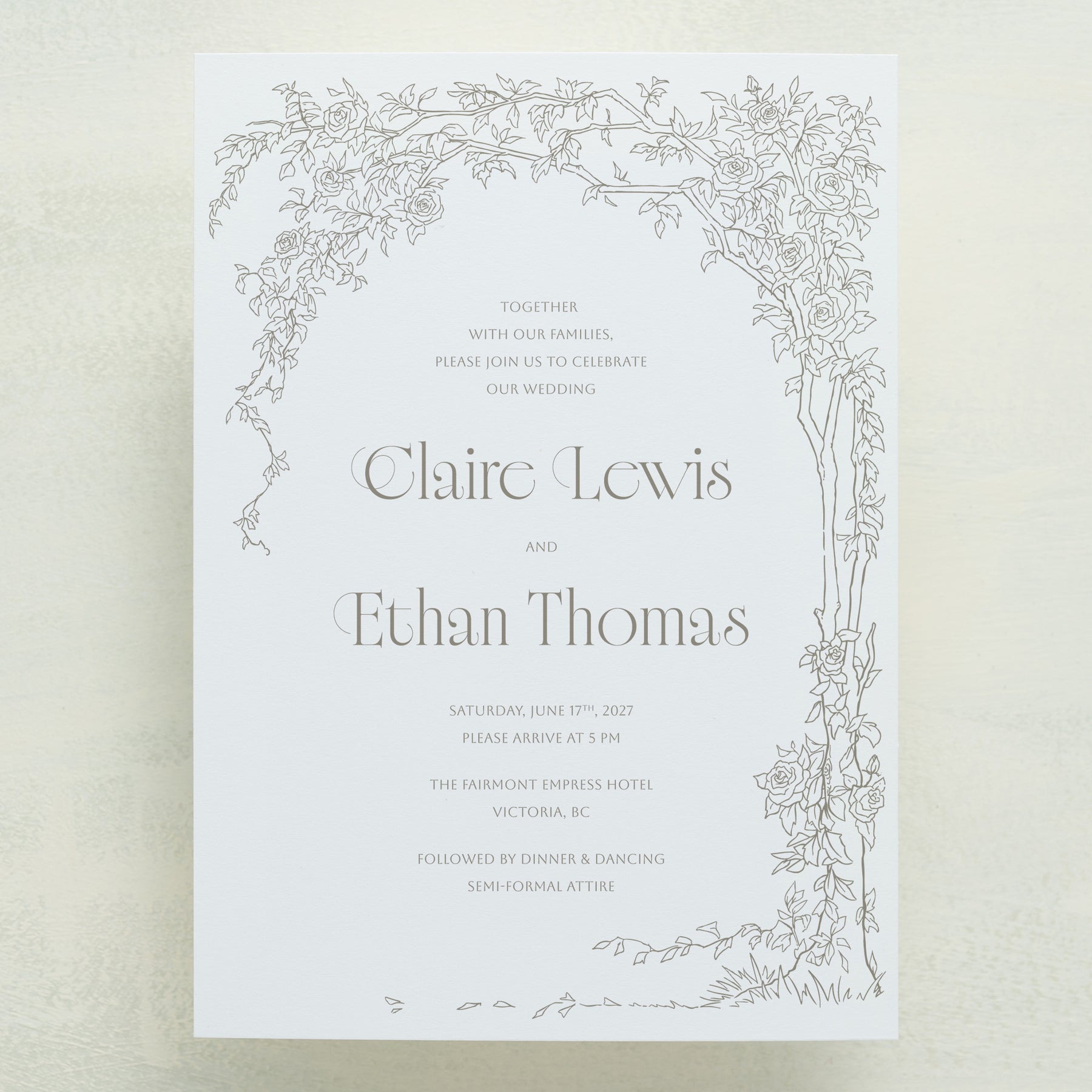 Rose Serenade Wedding Invitations