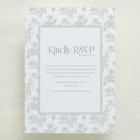 Rose Serenade All In One Wedding Invitations