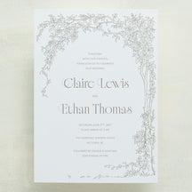 Rose Serenade All In One Wedding Invitations