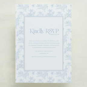 Rose Serenade All In One Wedding Invitations