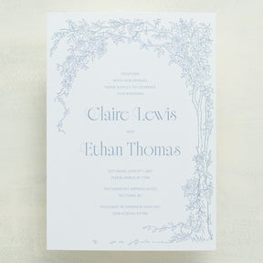 Rose Serenade All In One Wedding Invitations